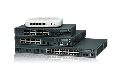 Stack of Aruba 7000 controllers and gateways